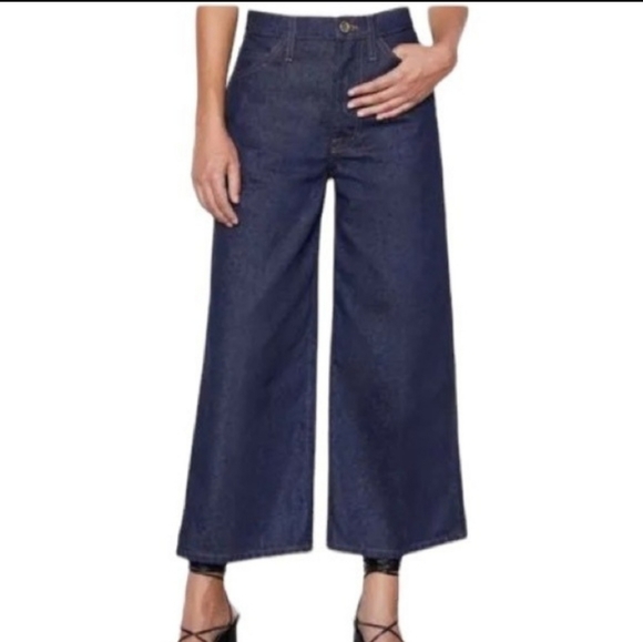 FRAME Denim Le Italien Wide Crop Jeans - Picture 2 of 4